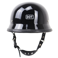 Nouveau casque de moto vintage en cuir PU unisexe Chopper Retro Cap Motorbike Half Casco Moto Capacete DOT