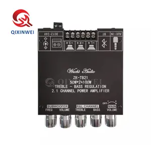 QXW ZK-TB21 2.1 Channel Blue-tooth Digital Power Amplifier Module High and Low Tone Super Heavy Subwoofer High Power ZK-TB21