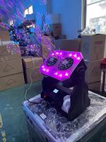 Machine à bulles LED étanche à double projecteur pour scène, mariage en extérieur, bar, machine à bulles automatique multi-angle