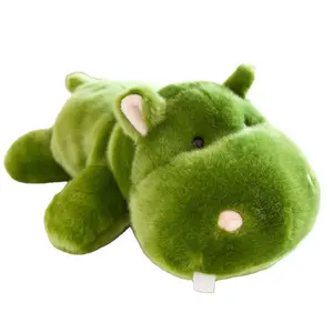 2024 Hot Selling Popular Designs Plush Toys Stuffed Animals Kawaii Matcha Hippo For Children Customized Green Hippo Toys