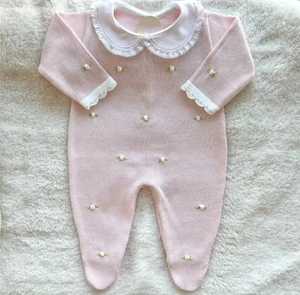 Kaiyue ODM Set <span class=keywords><strong>di</strong></span> Abbigliamento Casual per <span class=keywords><strong>Neonata</strong></span>, Maglione e Salopette in Maglia Tinta Unita per Autunno e Primavera - Product Image 5