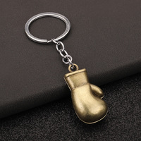 Porte-clés pendentif mini gant de boxe 3D en métal pour homme, cadeau pour boxeur, souvenirs sportifs, breloque de porte-clés, vente en gros