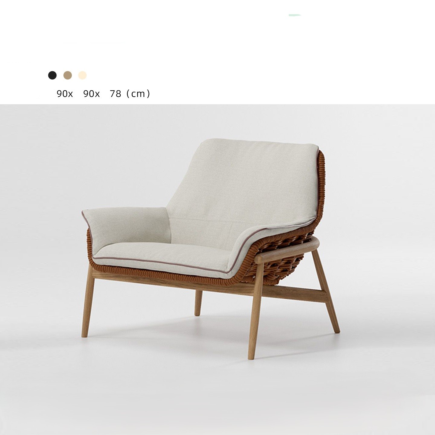 Divano singolo in teak importato