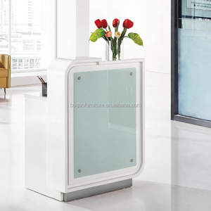 Mini caja de efectivo <span class=keywords><strong>barata</strong></span> para peluquería, salón de peluquería de tamaño de hotel para tienda de venta al por menor, escritorio de recepción de pie redondo - Product Image 6