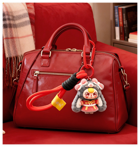 Porte-clés 3D floqués mignons et kawaii du Nouvel An pour enfants, avec trois pendentifs, pour motos, voitures, accessoires <span class=keywords><strong>de</strong></span> mode, cadeau - Product Image 4