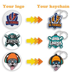 Porte-clés en caoutchouc PVC personnalisé avec logo <span class=keywords><strong>2D</strong></span>/3D en forme de lettre, porte-clés en silicone souple personnalisé pour cadeaux promotionnels - Product Image 6