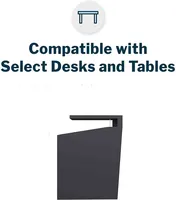 Boîte de rangement de bureau suspendue solide, support vertical sous la table, étagère pour dossiers, organisateur de plateau avec ouverture arrière pour câbles
