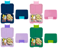 Fournitures scolaires Mignonne Boîte à lunch Bento Boîte à collation pour enfants Conteneur Mini Lonchera 4 compartiments Tritan Boîte à lunch personnalisée sans BPA