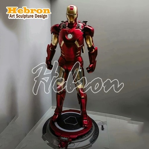 Fabrieksgemaakte op maat gemaakte <span class=keywords><strong>Avengers</strong></span> levensgrote Iron Man glasvezelhars interieurdecoratie standbeeld MK7 Iron Man sculptuur - Product Image 6