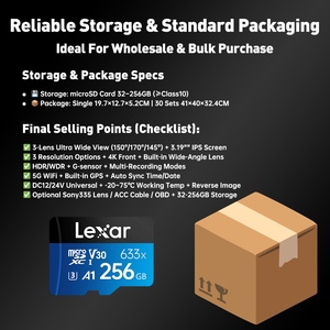 Dashcam 4K 3 Kanal Lensa Sony Starvis Layar IPS 3.19 Inci Kamera Mobil Depan Belakang Dalam Triple 5G WiFi GPS ADAS <span class=keywords><strong>DVR</strong></span> - Product Image 6