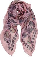 Écharpe longue en voile pour femmes, polyester de haute qualité, douce et confortable, pour l'automne, tendance, punk, colorée, crâne, automne