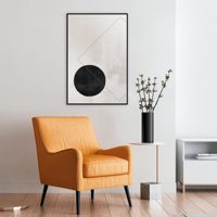 Bingkai Poster PVC Dinding Ganda Persegi Panjang Hitam Besar Modern Ramah Lingkungan untuk Dekorasi Rumah dan Kantor