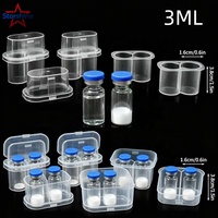 Boîtes en plastique transparentes de 3 ml/10 ml/2-10 unités pour le stockage de poudres lyophilisées et de vaccins, étuis pour peptides - Vente en gros