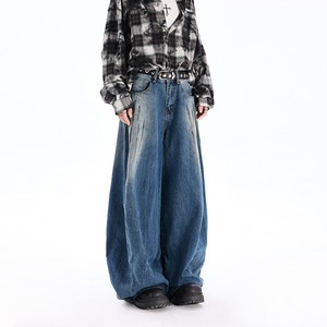 Jeans Anchos de Cintura Alta Estilo Americano <span class=keywords><strong>para</strong></span> <span class=keywords><strong>Mujer</strong></span> y Hombre, Nuevo Diseño, Holgados y Estilizantes, Tipo Boyfriend - Product Image 2