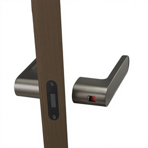 Poignée de porte moderne en alliage de zinc noir pour chambre à coucher, porte intérieure en bois, marché européen - Product Image 3