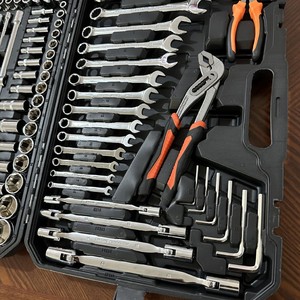 137-Piece <b>Engine</b> Repair Tool <b>Kit</b> 1/2 In Socket Set Chromium Vanadium Steel Auto Mechanical Repair Hard Case - Product Image 4