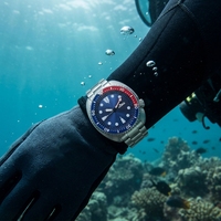 Montre de plongée édition limitée pour homme, résistante à l'eau 10 bars, montre-bracelet de luxe, bracelet en acier inoxydable, cadran lumineux