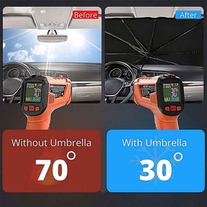 Parasoles para Auto con Logotipo Personalizado, Plegables, con Bloqueo UV, 190T, Sombrilla para Auto, Protector Solar para Parabrisas Delantero - Product Image 5