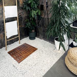 <span class=keywords><strong>Tapis</strong></span> de salle de bain de luxe en <span class=keywords><strong>bois</strong></span> d'acacia 24x18 pouces, antidérapant, motif à lattes, pour salle de bain, baignoire, douche, spa, jardin, maison - Product Image 5