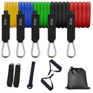 Lot de bandes de résistance TPE colorées et portables pour la maison, avec logo imprimé personnalisé, pour la gym et l'exercice - Product Image 6