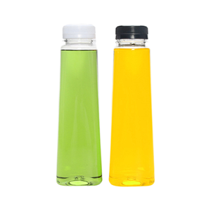 Bouteille de boisson en plastique PET conique de 350 ml avec bouchon à vis, vide, pour café, jus, thé – Approvisionnement direct usine - Product Image 1