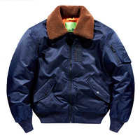 Blouson aviateur en nylon pour homme, style hiver avec col en fourrure, imperméable et réversible, OEM