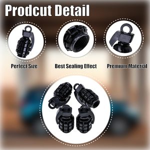Bouchons de valve en forme de grenade en acier inoxydable colorés pour pneus sans chambre à air de voitures et motos, embout américain - Product Image 2