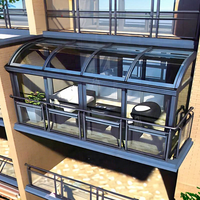 Extension de cuisine préfabriquée moderne autoportante OEM SUN ROOM avec verre trempé laminé à énergie solaire pour usage extérieur et intérieur
