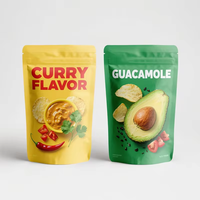 Sachet debout en plastique avec fermeture éclair, personnalisable avec logo, anti-odeur, pour emballage de chips, de gelée, de nourriture, 5 oz