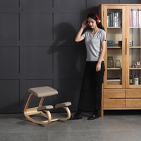 Support de Posture chaise de bureau rembourrée confortable tabouret à bascule coudé et siège équilibré chaise à genoux ergonomique en bois