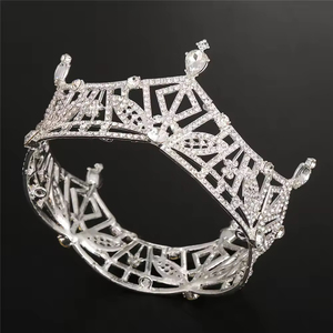 Couronne de Mariage et de Concours de Beauté Grande Taille pour Femme - Tiara Ronde Complète Miss Monde - Offre Spéciale - Product Image 6