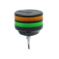 Feu de signalisation LED bicolore ambre-vert 48W certifié ECE R10 CE ROHS 12-24V, fixation à boulon unique, pour tracteur et camion
