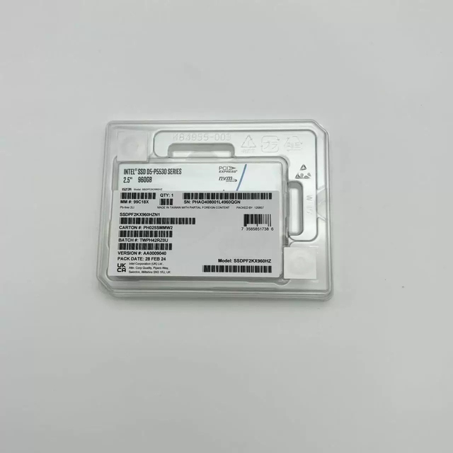 IntelP5 530 960G U.2 Enterprise SSD 4TB 5TB 10TB Used Intel Nvme PCIe 4.0 Internal SATA 3.0 Wireless Server 501-600MB/s