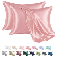 Taie d'oreiller rectangulaire en satin de soie couleur unie, modèle Vicious, pour la maison, vente chaude pour le commerce transfrontalier