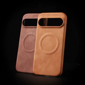 Funda trasera de cuero de piel de oveja Retro mate magnética para <span class=keywords><strong>Google</strong></span> Pixel 10 9 Pro XL / 10 9 8 funda de carga inalámbrica - Product Image 2