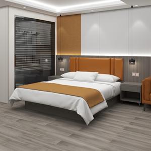 Juego de Muebles de Dormitorio de Hotel Moderno de Lujo de 4 y 5 Estrellas, Cama de Madera de Perfil Bajo, Cabecera Tapizada, Mesitas de Noche, Muebles para Hostelería - Product Image 2