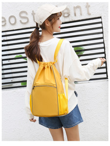 Sac à cordon pliable en polyester personnalisé, imperméable, pour le sport, la salle de sport, résistant à l'eau, pour les sacs à cordon décontractés, sac à dos - Product Image 5