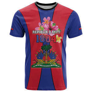 T-Shirt haizi giorno dell'indipendenza <span class=keywords><strong>la</strong></span> prima repubblica <span class=keywords><strong>nera</strong></span> dal 1804 popolo haitiano orgoglio giorno dell'indipendenza per gli uomini - Product Image 4