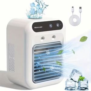 Ventilateur de bureau rechargeable de haute qualité avec humidificateur et batterie 1800 mAh, petit climatiseur pour la pièce - Product Image 1