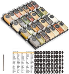 4 Layers Household Seasoning Storage <strong>Drawer</strong> With <strong>Spice</strong> <strong>Jars</strong> Set Metal Seasoning Storage <strong>Organizer</strong> Rack With 28pcs <strong>Spice</strong> <strong>Jars</strong> Set - Product Image 1