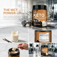 Aeglewell Poudre de shake de repas KETO sans sucre, shake de repas Keto sans sucre, shake de repas au chocolat, substitut de repas, shakes protéinés