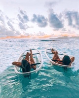 Sit on Top Tandem 2 personnes, Kayak Transparent à fond Transparent avec palettes à vendre