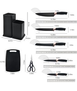 Set di 19 Utensili da <span class=keywords><strong>Cucina</strong></span> Premium in Silicone Nero LOVFE <span class=keywords><strong>con</strong></span> Manici in Legno, Lavabili in Lavastoviglie, per <span class=keywords><strong>Cucina</strong></span> Domestica - Product Image 4