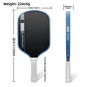 Raquettes de pickleball 2026 Yula Pro Series personnalisées en mousse EVA, épaisseur 14-16 mm, noyau GEN5 thermoformé, fibre de carbone Toray T700 - Product Image 6