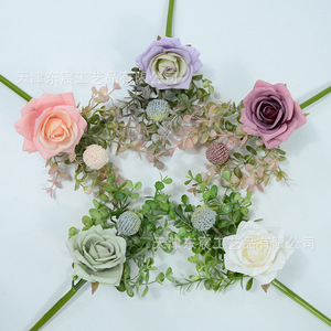 Bouquet de roses artificielles Dongchen Crafts, fleurs en soie 10cm-30cm, pour décoration de maison et de mariage - Product Image 4