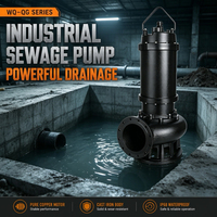 Pompe à eaux usées submersible anti-colmatage WQ(D)-QG DN65mm (2,5 pouces) pour traitement des liquides et des eaux usées, norme GB