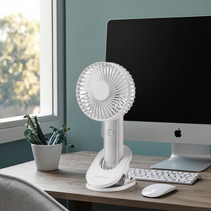 Ventilateur de bureau portable multifonctionnel à chargement USB, haute puissance, 5V, refroidissement par air, trois vitesses, moteur sans balais en plastique, <36dB, autonomie 3-6h - Product Image 1