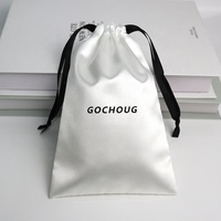 Sacs de Rangement en Soie de Luxe avec Logo Personnalisé, Réutilisables, pour Sacs à Main, Chaussures, Bottes, en Satin à Cordon de Serrage - Vente en Gros