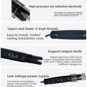 Sensor <span class=keywords><strong>de</strong></span> iones <span class=keywords><strong>de</strong></span> <span class=keywords><strong>fluoruro</strong></span> <span class=keywords><strong>de</strong></span> aguas residuales RS485 Detector <span class=keywords><strong>de</strong></span> concentración <span class=keywords><strong>de</strong></span> <span class=keywords><strong>fluoruro</strong></span> en línea <span class=keywords><strong>Electrodo</strong></span> <span class=keywords><strong>de</strong></span> iones <span class=keywords><strong>de</strong></span> <span class=keywords><strong>fluoruro</strong></span> - Product Image 4