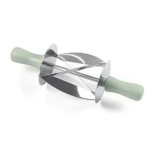 Outils de pâtisserie croissant cutter rouleau en acier inoxydable croissant coupe-pâte